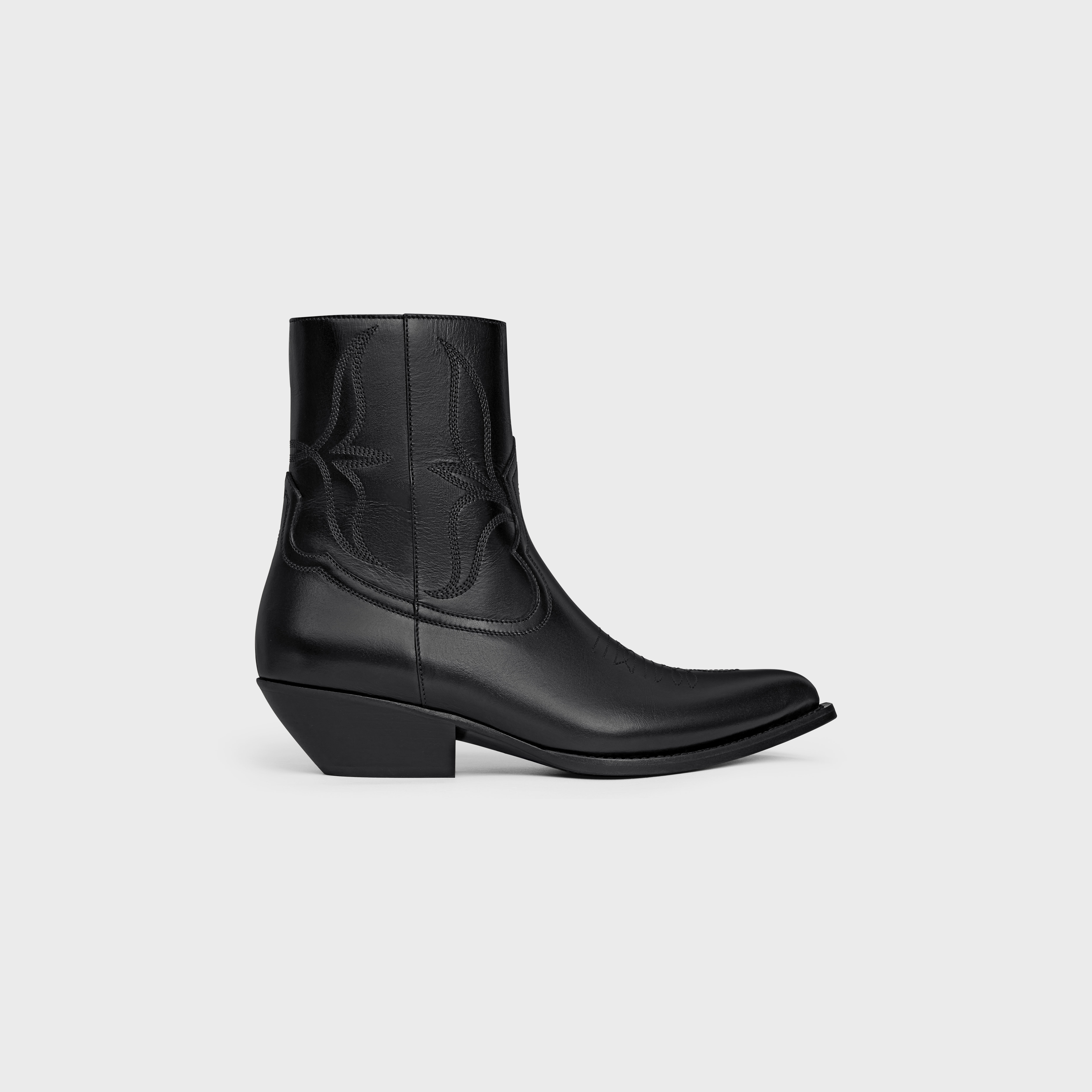 ブーツ レオン / シャイニーカーフスキン - ブラック | CELINE ブーツ レオン / シャイニーカーフスキン - ブラック | CELINE
